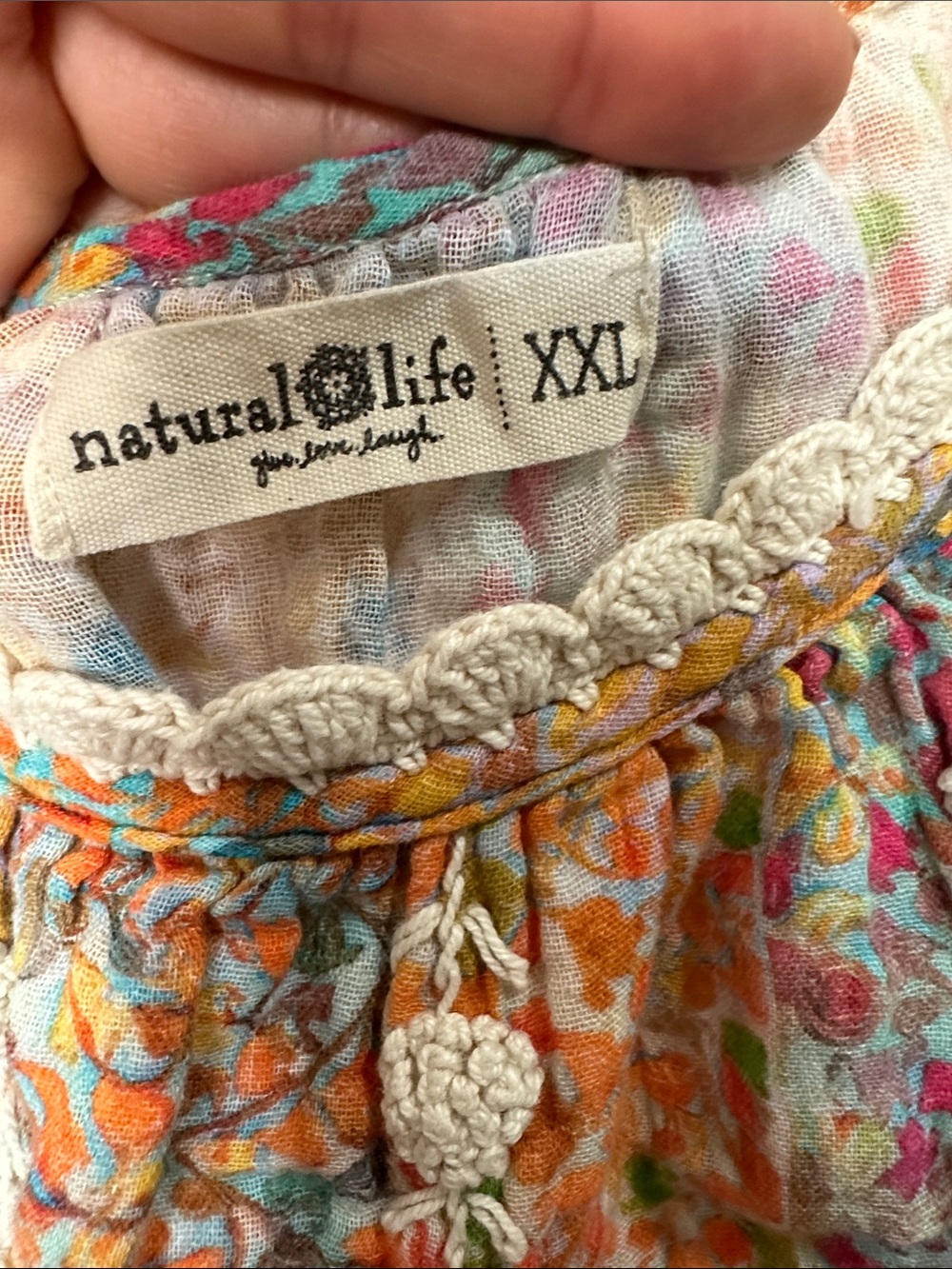 NATURAL LIFE Floral Maxi Dress in Peach, Pink and Cream - Picture 3 of 6